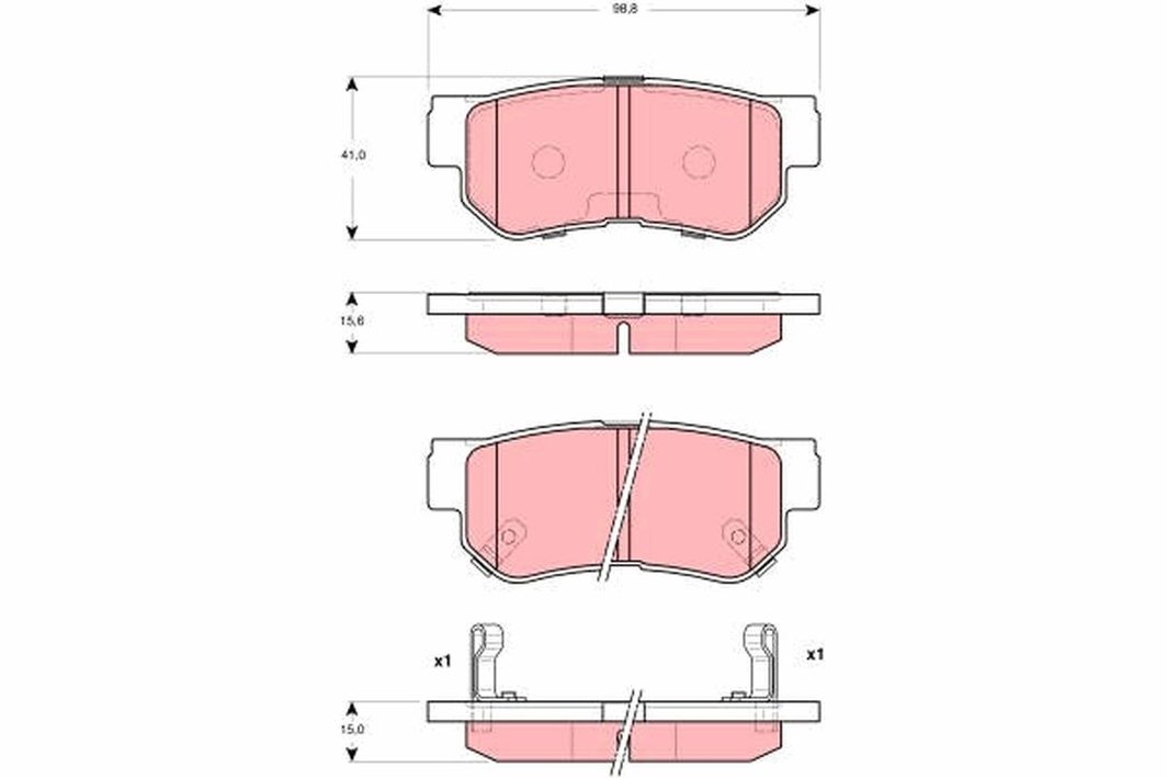 Гальмівні колодки дискові TRW GDB3298 - zapix
