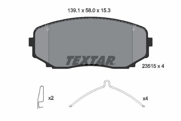Гальмівні колодки дискові TEXTAR 2351505 - zapix