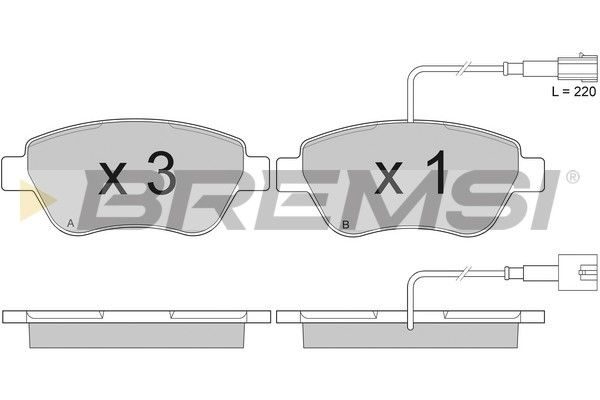 Гальмівні колодки дискові BREMSI BP2942