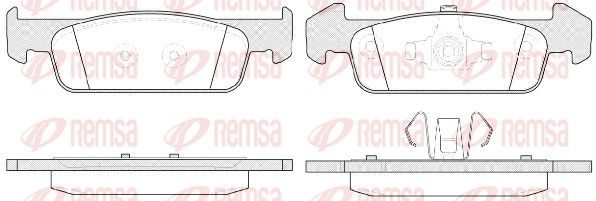 Гальмівні колодки дискові REMSA 154010 - zapix