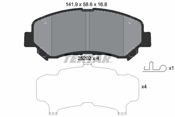 Тормозные колодки дисковые TEXTAR 2520201