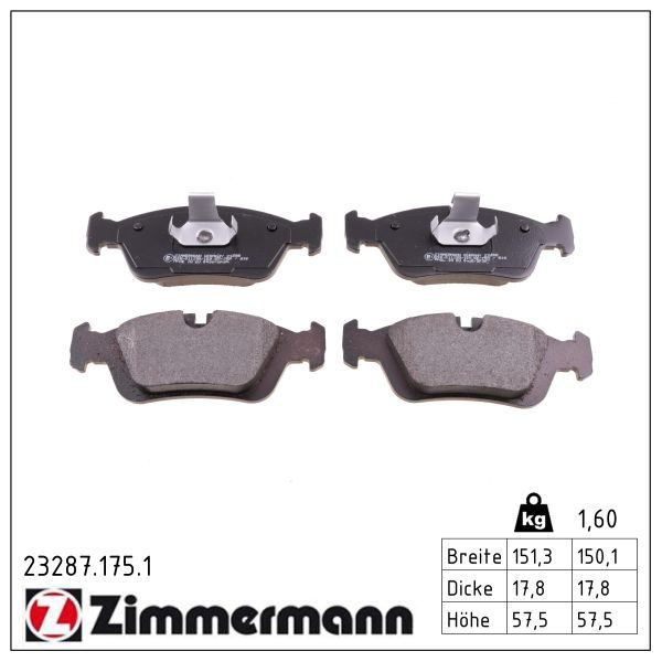Гальмівні колодки дискові ZIMMERMANN 232871751 - zapix