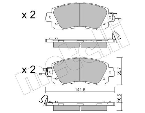 Гальмівні колодки дискові METELLI 2210800 - zapix