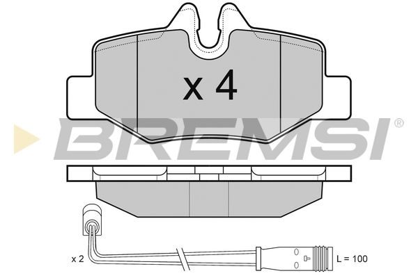 Гальмівні колодки дискові BREMSI BP3101 - zapix
