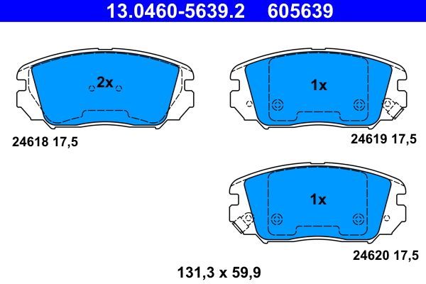 Гальмівні колодки дискові ATE 13046056392 - zapix