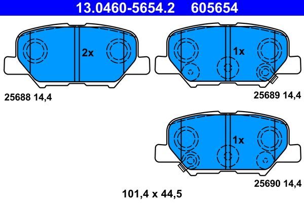 Гальмівні колодки дискові ATE 13046056542 - zapix