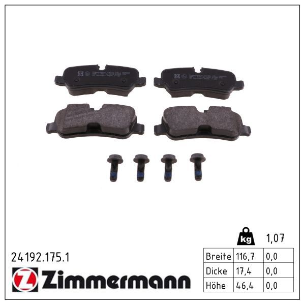 Гальмівні колодки дискові ZIMMERMANN 241921751 - zapix