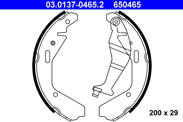 Гальмівні колодки ручника (барабанні) ATE 03013704652 - zapix