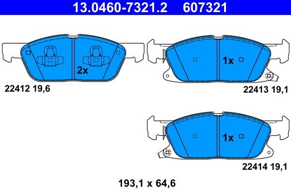 Гальмівні колодки дискові ATE 13046073212 - zapix