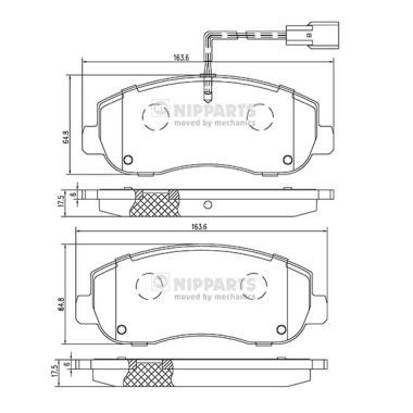 Гальмівні колодки дискові NIPPARTS N3601105 - zapix