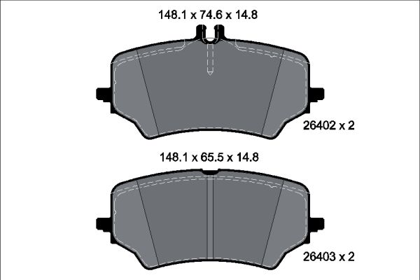 Гальмівні колодки дискові TEXTAR 2640201 - zapix