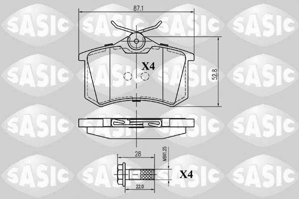 Гальмівні колодки дискові SASIC 6210001 - zapix