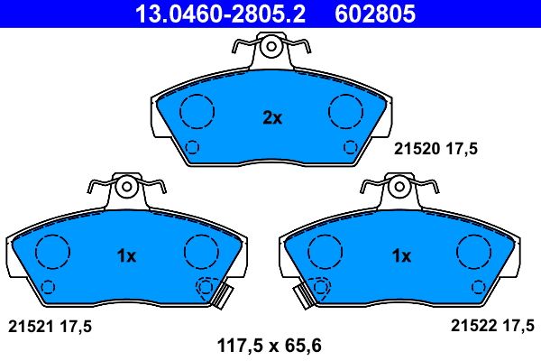 Гальмівні колодки дискові ATE 13046028052 - zapix