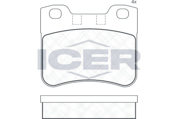 Гальмівні колодки дискові ICER 180788204 - zapix
