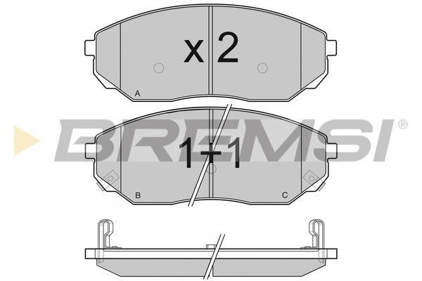 Гальмівні колодки дискові BREMSI BP3116