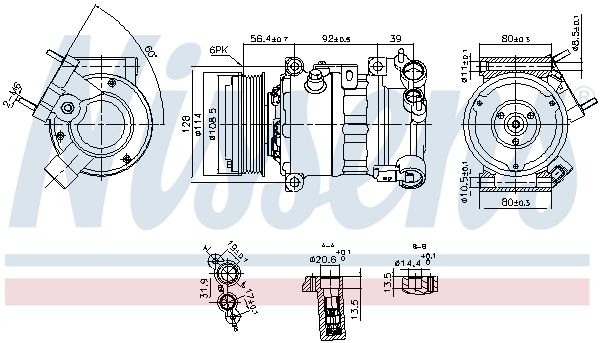 Компресор кондиціонера NISSENS 890599 - zapix