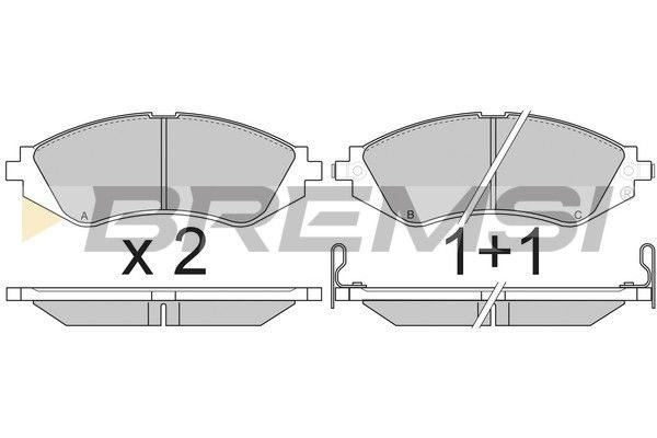 Гальмівні колодки дискові BREMSI BP2803