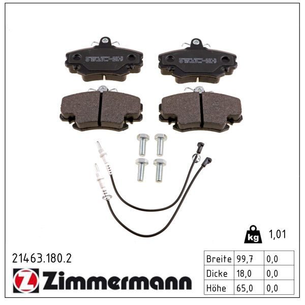 Гальмівні колодки дискові ZIMMERMANN 214631802 - zapix