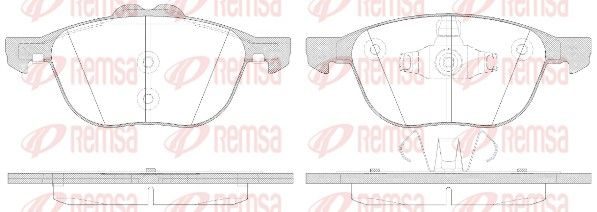 Гальмівні колодки дискові REMSA 108250 - zapix
