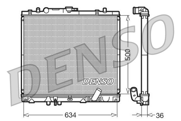 Радіатор охолодження двигуна DENSO DRM45020 - zapix