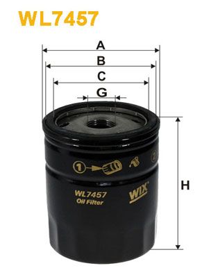 Оливний фільтр WIX FILTERS WL7457