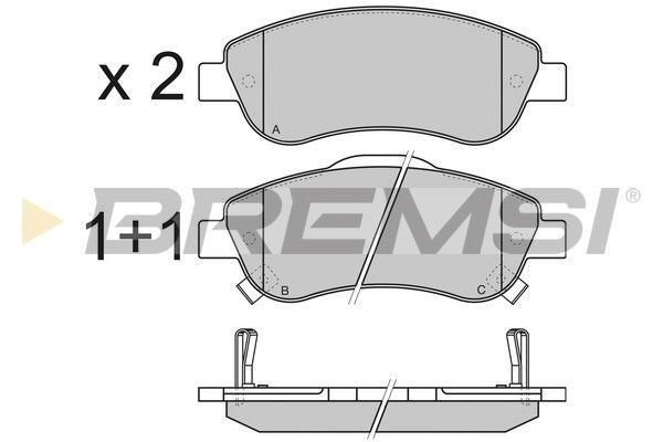 Гальмівні колодки дискові BREMSI BP3352
