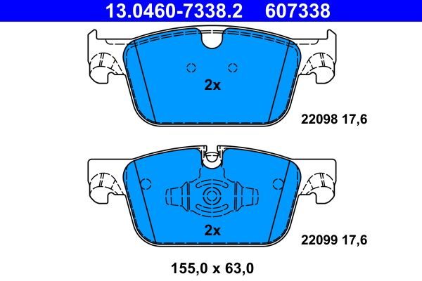 Гальмівні колодки дискові ATE 13046073382 - zapix