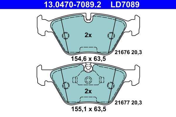 Гальмівні колодки дискові ATE 13047070892 - zapix