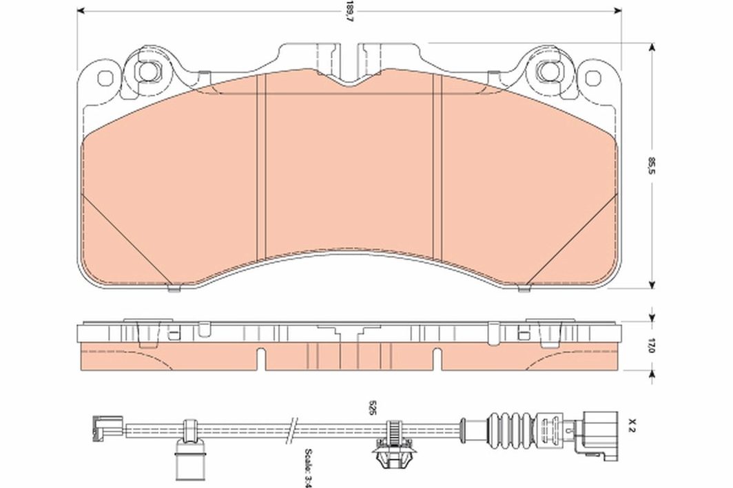 Гальмівні колодки дискові TRW GDB3506 - zapix