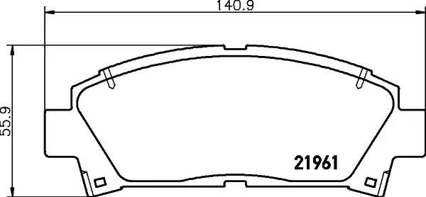 Гальмівні колодки дискові NISSHINBO NP1077 - zapix
