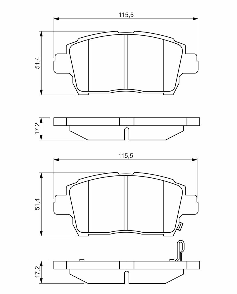 Гальмівні колодки дискові BOSCH 0986495242 - zapix