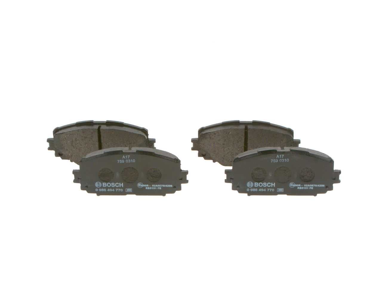 Гальмівні колодки дискові BOSCH 0986494770 - zapix