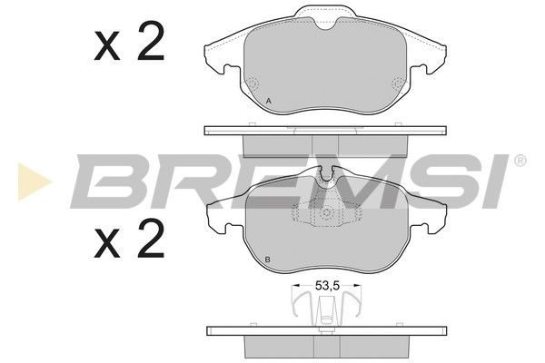 Гальмівні колодки дискові BREMSI BP3402 - zapix