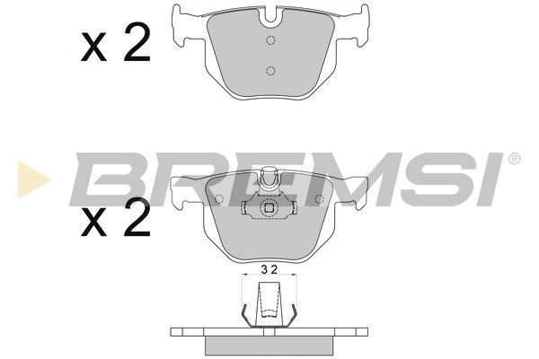 Гальмівні колодки дискові BREMSI BP3509 - zapix