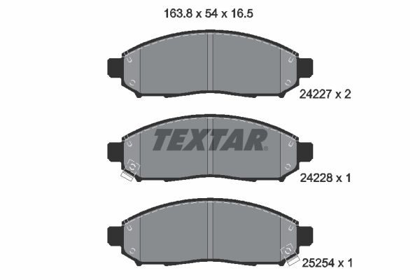 Гальмівні колодки дискові TEXTAR 2422704 - zapix