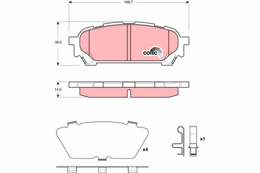 Гальмівні колодки дискові TRW GDB3395