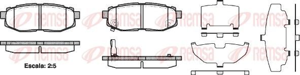 Гальмівні колодки дискові REMSA 122801 - zapix