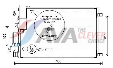 Радіатор кондиціонера AVA QUALITY COOLING DNA5283D - zapix
