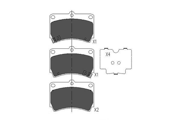 Гальмівні колодки дискові KAVO PARTS KBP4501 - zapix