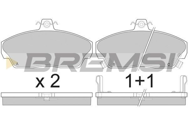 Тормозные колодки дисковые BREMSI BP2502