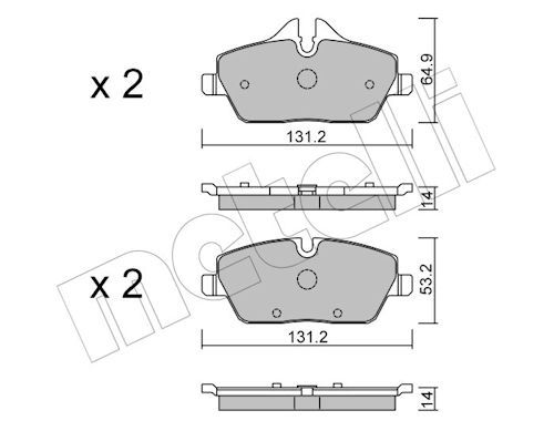 Гальмівні колодки дискові METELLI 2206642 - zapix