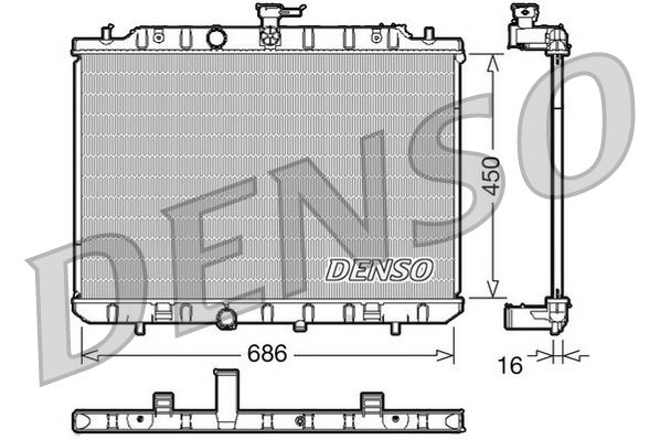 Радіатор охолодження двигуна DENSO DRM46006 - zapix