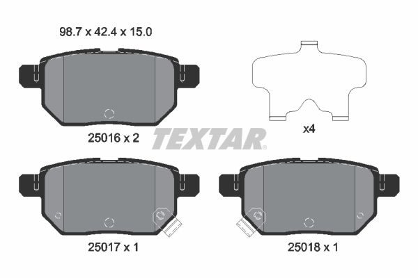 Тормозные колодки дисковые TEXTAR 2501601