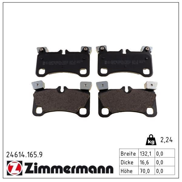 Гальмівні колодки дискові ZIMMERMANN 246141659 - zapix