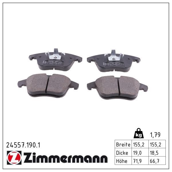 Гальмівні колодки дискові ZIMMERMANN 245571901 - zapix