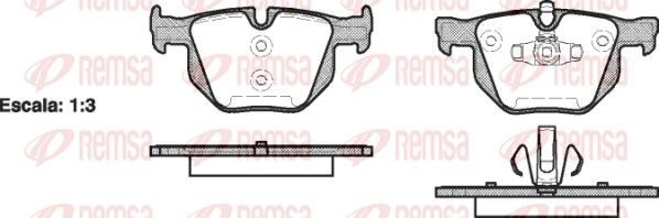 Гальмівні колодки дискові REMSA 038170 - zapix