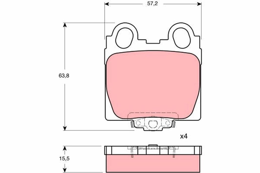 Гальмівні колодки дискові TRW GDB3233 - zapix