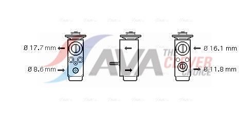 Клапан ТРВ (терморегулюючий клапан) AVA QUALITY COOLING OL1352 - zapix