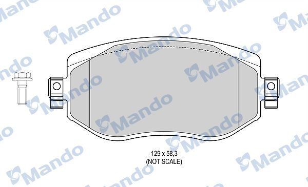 Гальмівні колодки дискові MANDO MBF015304 - zapix