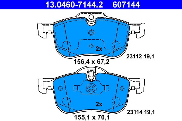 Гальмівні колодки дискові ATE 13046071442 - zapix